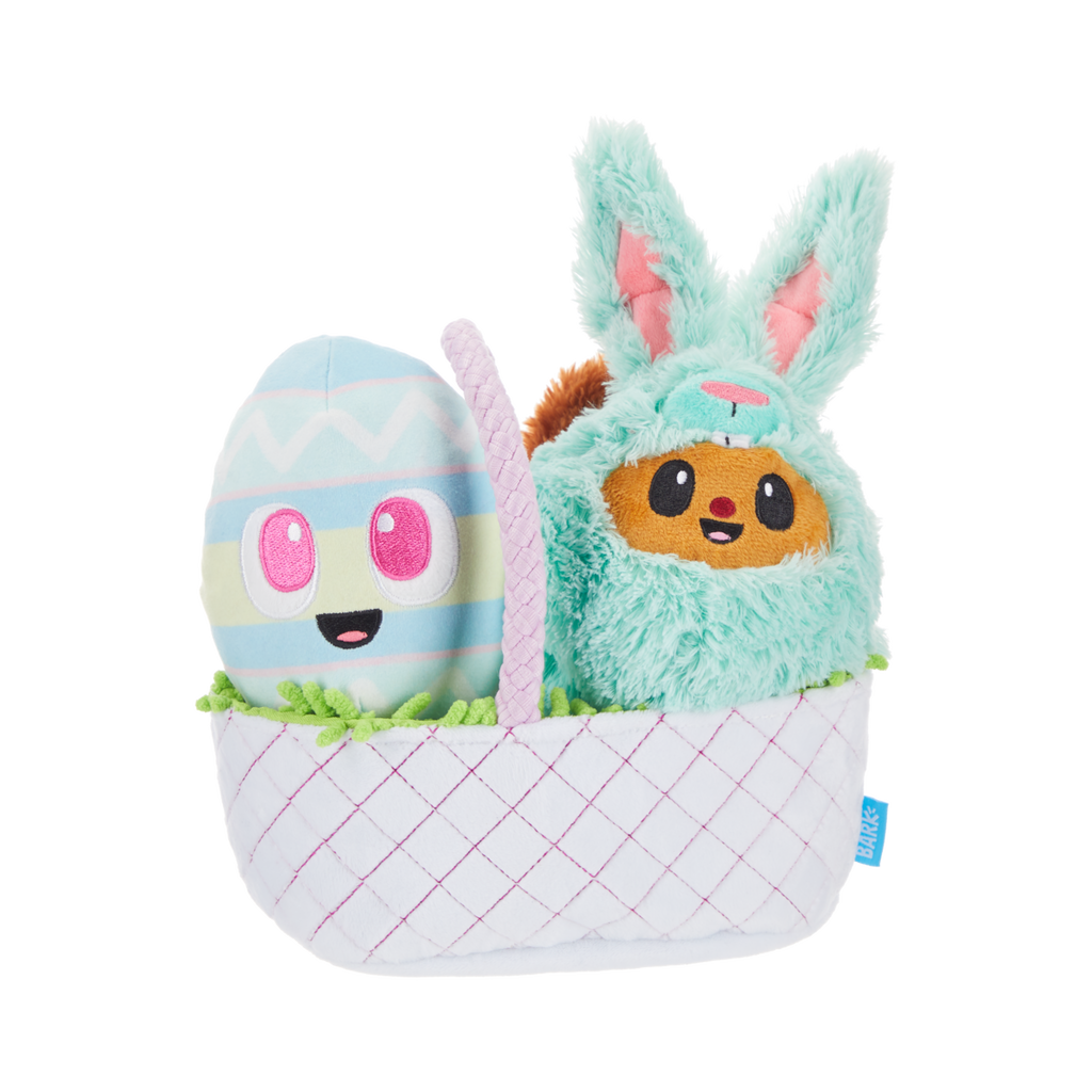 BARK Easter Bundle Plush Tug + Enrichment + Multi-Part Dog Toy